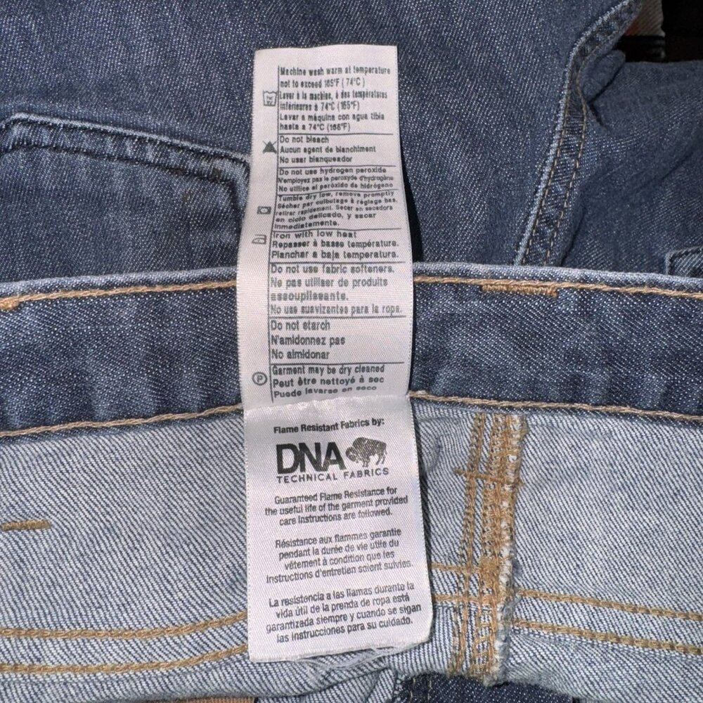 Carhartt Women FR Jeans 14 Regular Original Fit CAT 2 Flame Resistant Blue Denim - Picture 10 of 11